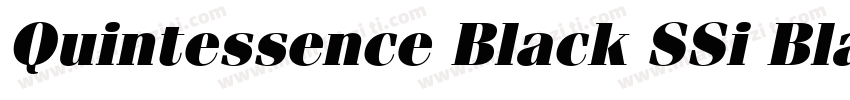 Quintessence Black SSi Black Italic字体转换